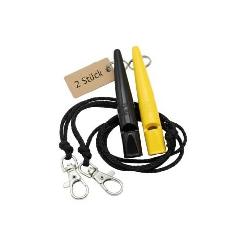 ACME 210.5 Doppelpack Hundepfeife mit Pfeifenband gelb