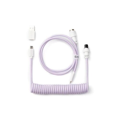 Keychron Coiled Aviator USB-C Cable Straight - Light Purple - Upgrade-Zubehör - Lila