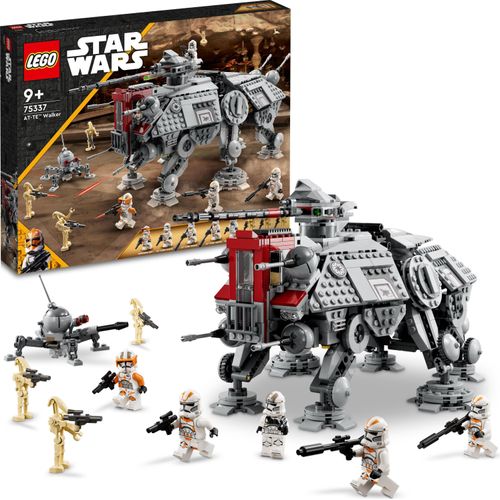 LEGO Star Wars AT-TE Walker, Bewegliches Spielzeugmodell, Set mit Minifiguren inkl. 3 Klonsoldaten, Kampfdroiden und Zwergspinnendroide 75337
