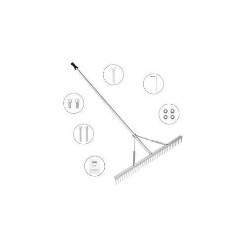 VEVOR Landschaftsrechen, 91,4cm Kopf, Aluminium-Landschaftsrechen, 190,5cm, verstellbarer Griff