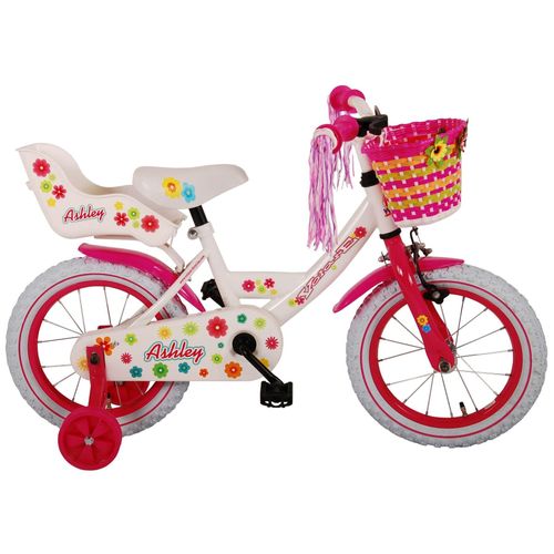 Volare Ashley Kinderfahrrad - Mädchen - 14 Zoll - Weiß - 95 % zusammengebaut