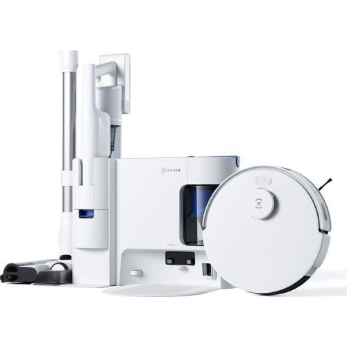 ECOVACS DEEBOT N20 COMBO - Roboterstaubsauger + Besen mit Station - Doppelte automatische Entleerung - Leistung 10 kPa