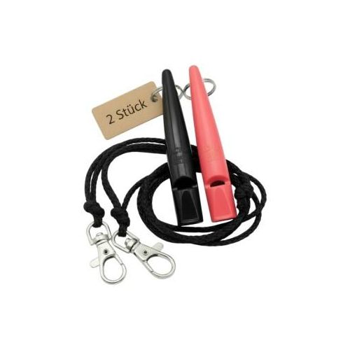 ACME 210.5 Doppelpack Hundepfeife mit Pfeifenband koralle
