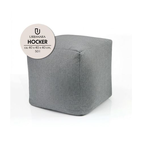 URBANARA Sitzsack-Hocker 85l grau Basic-Comfort
