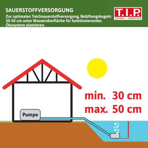 T.I.P. Teichbelüftungspumpe - 10.000 l Teich, 900 l/h Luft, regelbar, Eisfreihaltung, API 1000/4, 30431