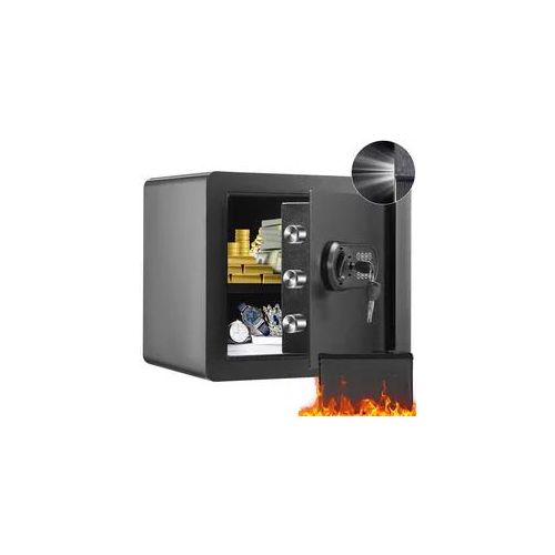 VEVOR Tresor 0,034 m3 Heimtresor Stahl für Bargeld Gold 15,8 x 11,8 x 35,05cm