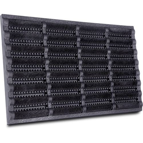 Fussmatte HANSE HOME "Schmutzfangmatte Brushes Mat, Türmatte", schwarz, B:75cm H:25mm L:45cm, Gummi, Kokos, Teppiche, Fussmatte, Kokos, Gummi, Schmutzfangmatte, Outdoor, Rutschfest, Innen, Kokosmatte