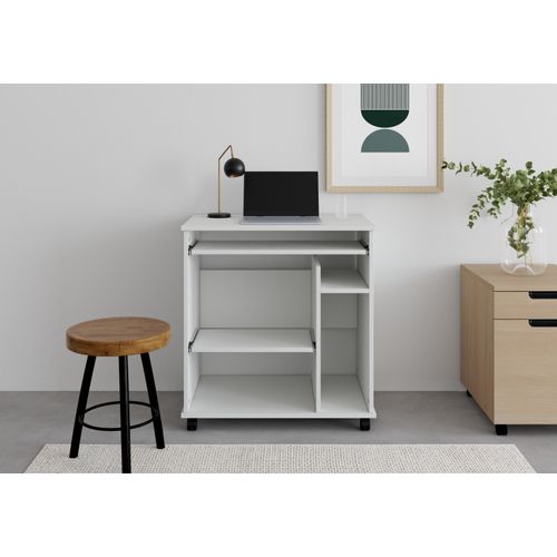 Computertisch VOGL MÖBELFABRIK "Compi", weiss (weiß), B:72cm H:76cm T:46cm, Tische, Computertisch, Home Office