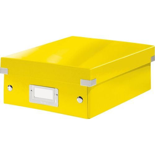 Organisationsbox Click & Store Wow Klein Graukarton gelb Packung mit 6 Stück