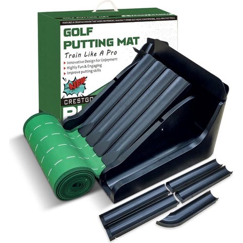 INF Golf Putting Trainer mit Multi-Track-System für präzises Training Schwarz
