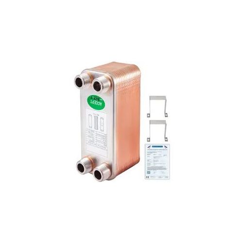 VEVOR EATB12 Plattenwärmetauscher Plattenwärmetauscher 30 Wärmetauscher 30 Plattenwärmetauscher Edelstahl 316L Wärmetauscher Heizung