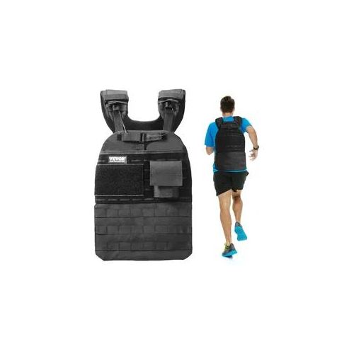 VEVOR Gewichtsweste 18,14 kg, verstellbare Gewichtsjacke für Männer und Frauen, Trainingsgerät für Kraft- und Ausdauertraining Laufen Joggen Gehen Fitness Gewichtsverlust Schwarz