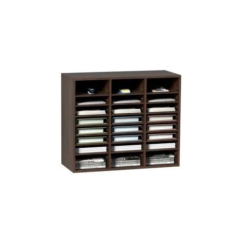 VEVOR Briefablage 24 Fächer Organizer aus MDF, Dokumentenablage Vintage Braun 737 x 305 x 620 mm, Ablagefächer Desktop-Aktenhalter Dokumentenlager, Dokumentenhalter zu Hause, im Büro, im Klassen usw.