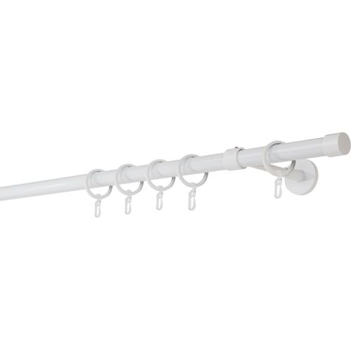 Gardinenstange MYDECO "20mm Cap Wandträger 14 cm", weiß, L:340cm, Aluminium, Gardinenstangen, Gardinenstange