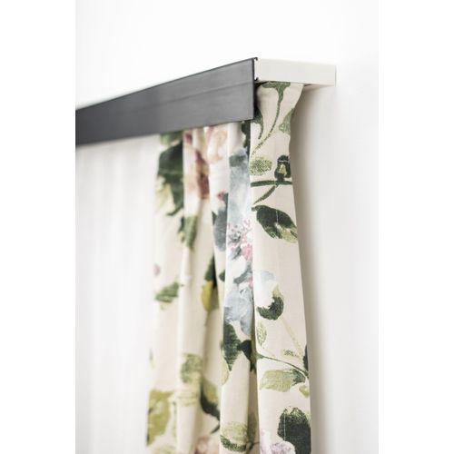 Gardinenschiene GARESA "Kunststoffschiene mit Blende", schwarz, L:220cm, Kunststoff, Gardinenstangen, Gardinenschiene, Deckenmontage, verlängerbar, einfache Montage, schlicht