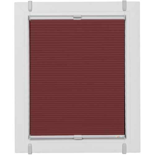 Plissee SUNLINES "Start-up Style Honeycomb", rot (ziegelrot, silberfarben, silberfarben), B:81cm H:135cm, Obermaterial: 100% Polyester, Plissees, Plissee, verspannt mit Simply-Fix Klemmträger, Wabenplissee