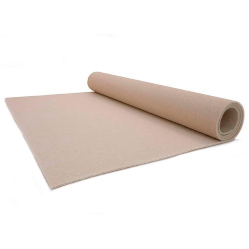Läufer "PODIUM", beige (creme), B:100cm H:2,6mm L:1.600cm, Polypropylen (PP), PRIMAFLOR-IDEEN IN TEXTIL, Teppiche, Läufer, Breite 100 cm, robuster Nadelfilz, Uni-Farben