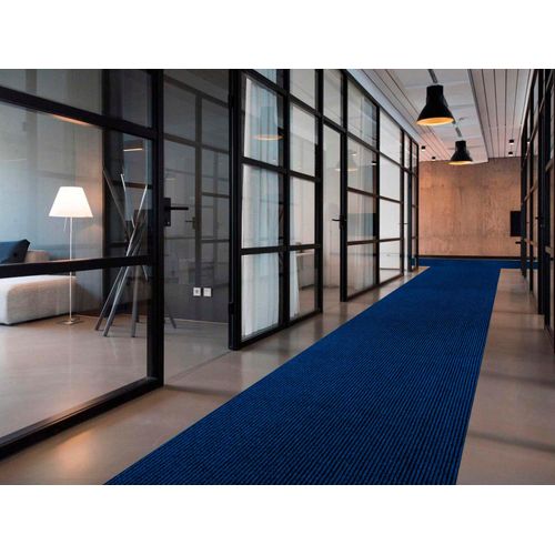 Läufer "MAGNUM, Made in Belgium", blau, B:200cm H:10,5mm L:1.150cm, Polypropylen (PP), PRIMAFLOR-IDEEN IN TEXTIL, Teppiche, Läufer, Schmutzfangläufer, Schmutzfangteppich, Schmutzmatte, rutschhemmend