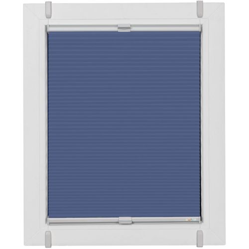 Plissee SUNLINES "Start-up Style Honeycomb", blau (dunkelblau, silberfarben, silberfarben), B:40cm H:155cm, Obermaterial: 100% Polyester, Plissees, Plissee, verspannt mit Simply-Fix Klemmträger, Wabenplissee, nach Maß