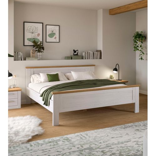 Bettgestell HOME AFFAIRE "COSENZA, TOPSELLER, Breite 189cm, im Landhausstil", sibiu lärche nachbildung, artisan eiche nachbildung, sibiu lärche nachbildung, artisan eiche nachbildung, sibiu lärche nachbildung, artisan eiche nachbildung, B:189cm H:90cm L:209cm, Betten, Bettgestell, Bett, Kastenbett, Schlafzimmer, Schlafen