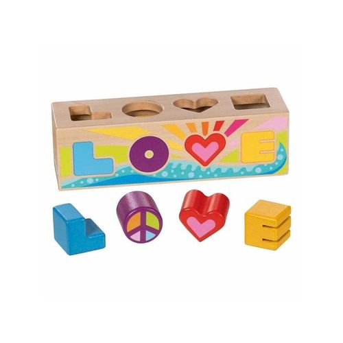 Goki Wooden Sorting Box Shape Sorter Love