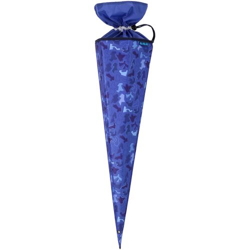 Schultüte MCNEILL "Puzzle", Kinder, Gr. B/H/L: 70cm, blau (puzzle), Polyester, Papierdekoration, Made in Europe