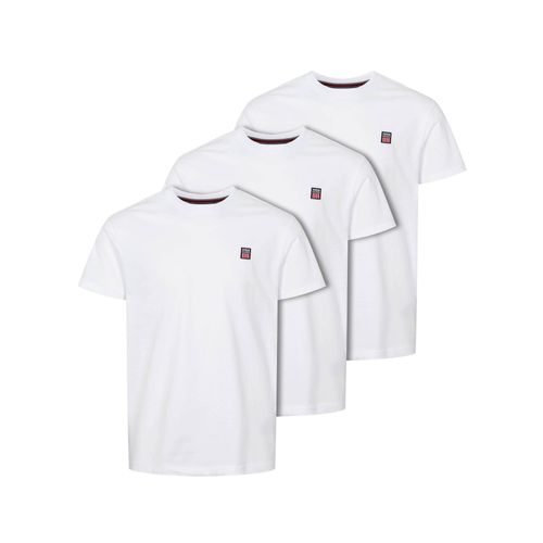 Kurzarmhemd VINSON "VINSON 3-pack T-shirt VMMassimo", Herren, Gr. M, Normalgrößen, weiß (weiß, weiß, weiß), Obermaterial: 100% Baumwolle, Hemden