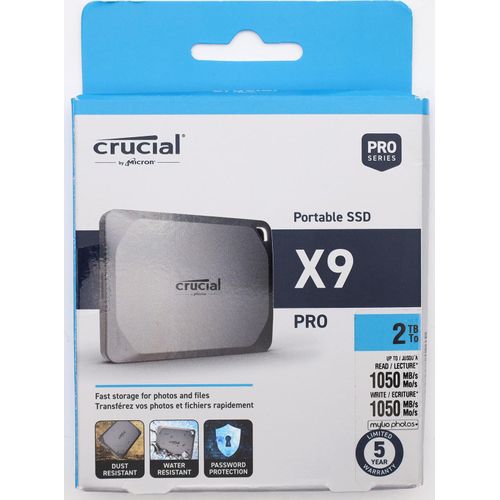 Crucial X9 Pro Portable SSD 2TB USB-C 3.1 Solid State Drive externer Datenträger