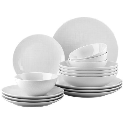 Rosenthal Kombiservice Mesh weiß, Weiß, Keramik, 16-teilig, Essen & Trinken, Geschirr, Geschirr-Sets, Kombiservice