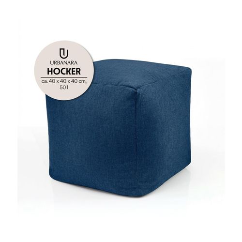 URBANARA Sitzsack-Hocker 85l blau Basic-Comfort