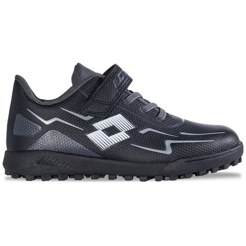 Fußballschuh LOTTO, Mädchen, Gr. 27, schwarz (schwarz, dunkelgrau), Synthetik, mehrfarbig, Schuhe Fußballschuh, - mit kurzen, abriebfesten Gummistollen