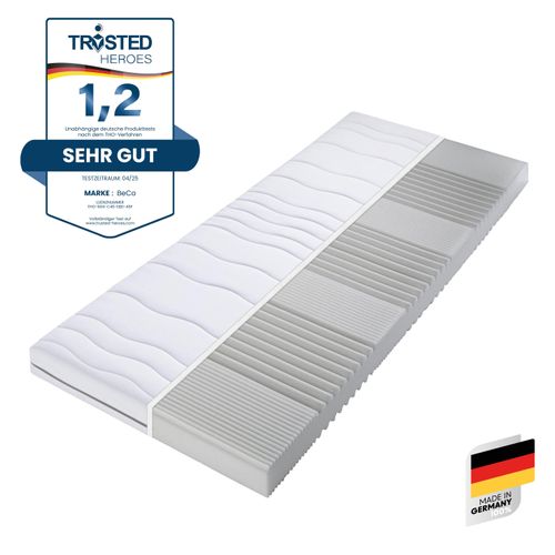 Komfortschaummatratze BECO "Matratze Selection MF, Matratze in 90x200 cm und weiteren Grössen", weiss (weiß, neutral), B:90cm L:200cm, Bezug: 100% Polyester. Steppfüllung: 100% Polyester, Matratzen, Komfortschaummatratze, Matratze in zwei Höhen 14 oder 22 cm