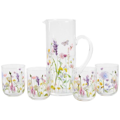 Landscape Gläserset, Klar, Mehrfarbig, Glas, 5-teilig, Lfgb, mundgeblasen, Essen & Trinken, Gläser, Gläser-Sets