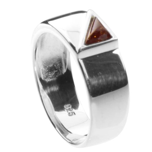 Fingerring OSTSEE-SCHMUCK "- Karla - Silber 925/000 - Bernstein" Gr. 60, silber (silber 925, silberfarben, weiß), Fingerringe, Damen, 60, Fingerring