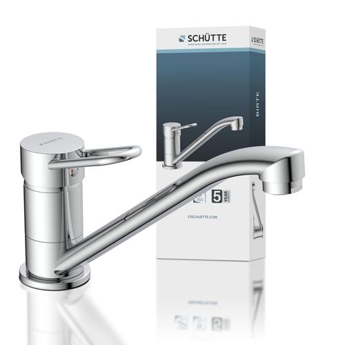 Spültischarmatur SCHÜTTE "Birte", silber (silberfarben), Armaturen, Spültischarmatur, 360 schwenkbarer Wasserhahn Küche, Mischbatterie, Chrom, Hochdruck