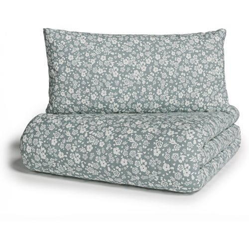 Bettwäsche OTTO HOME "Mariby", grün, B/L: 135cm x 200cm, 1 Stk., 1 Stk., Renforcé, B/L: 40cm x 80cm, 2 Stk., Renforcé, Obermaterial: 100% Baumwolle, Bettwäsche, Bettwäsche, mit feinem Blümchen Design, skandinavisch, romantische Bettwäsche