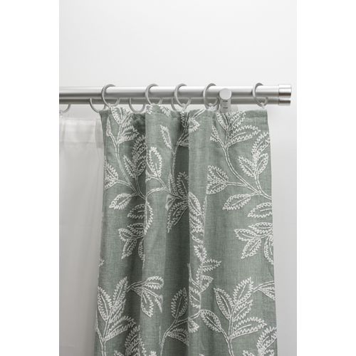 Gardinenstange GARESA "EASY", silber (silberfarben), L:140cm Ø:20mm, Aluminium, Gardinenstangen, Gardinenstange, Vorhanggarnitur, verlängerbar, Wandmont., Endkappe, Alu, mit Ringe