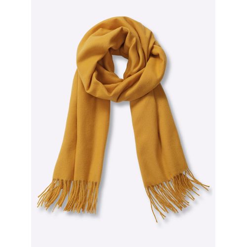 Modeschal HEINE, Damen, gelb (ocker), Viskose, Modetücher Modeschal