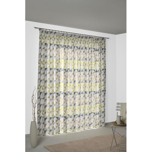 Vorhang WIRTH "Berlare", grün, B:132cm H:145cm, Baumwolle, Polyester, Gardinen, Vorhang, nach Maß