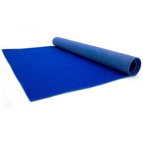 Läufer "PODIUM", blau, B:100cm H:2,6mm L:500cm, Polypropylen (PP), PRIMAFLOR-IDEEN IN TEXTIL, Teppiche, Läufer, Breite 100 cm, robuster Nadelfilz, Uni-Farben