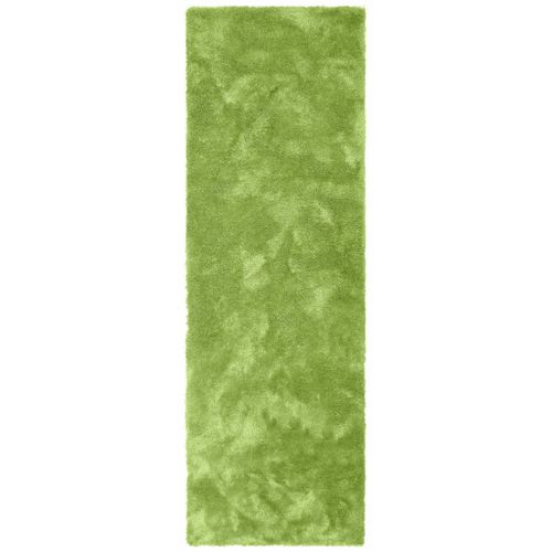 Hochflor-Läufer BRUNO BANANI "Dana Teppich, Kundenliebling" Gr. 12, grün (olivgrün), B:80cm H:30mm L:250cm, Kunstfaser, Teppiche, Hochflor-Läufer, Brücke, uni, weich, Mikrofaser, Diele, Flur, Wohnzimmer, Schlafzimmer