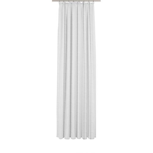 Gardine WIRTH "Chloé", grau (grau, weiß), B:900cm H:175cm, Polyester, Gardinen, Gardine, Fertig-Store mit FB 1:3 nach Maß