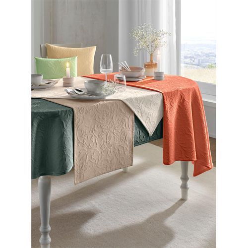 Tischdecke Gr. 3, beige (champagner), B:110cm L:135cm, Tischdecken, Tischdecke