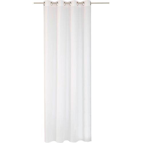 Gardine WIRTH "Audrey", weiß, B:700cm H:105cm, Polyester, Gardinen, Gardine, Fertigstore mit Ösen (Ø 4 cm) nach Maß