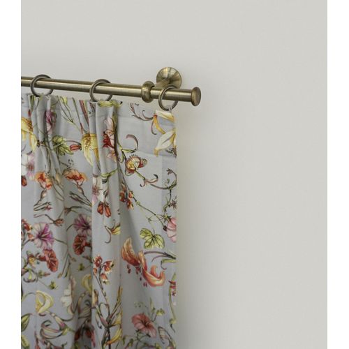 Gardinenstange GARESA "ESPERANCA", gold (antikmessingfarben), L:340cm Ø:16mm, Metall, Gardinenstangen, Gardinenstange, rustikale Vorhanggarnitur, verlängerbar, Eisen, Endkappe, mit Ringe