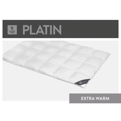 Gänsedaunenbettdecke SPESSARTTRAUM "Platin", weiß, B:155cm L:220cm, Bezug: 100% Baumwolle. Füllung: 100% Gänsedaunen, Bettdecken, Gänsedaunenbettdecke, hergestellt in Deutschland, allergikerfreundlich