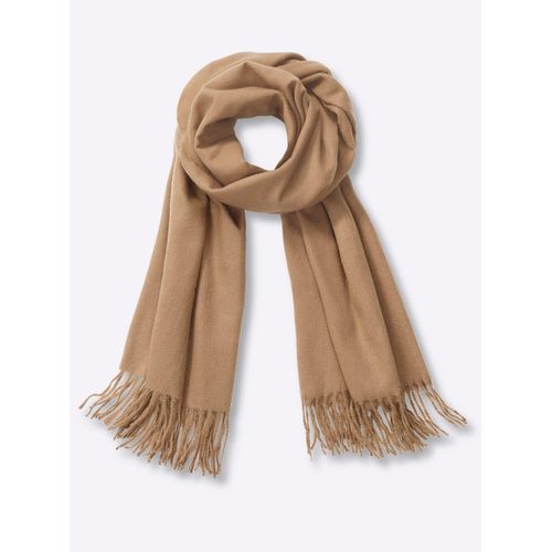 Modeschal HEINE, Damen, braun (camel), Viskose, Modetücher Modeschal