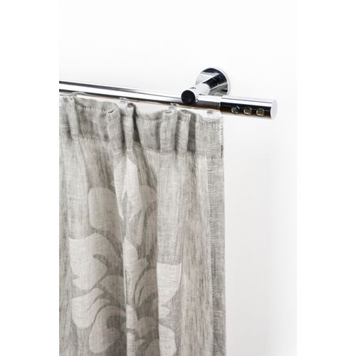 Gardinenstange GARESA "EASY", grau (chromfarben), B:67cm L:230cm Ø:20mm, Aluminium, Gardinenstangen, Gardinenstange