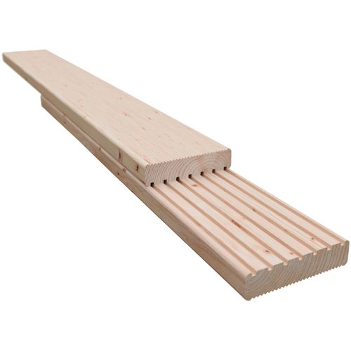 Terrassendielen KIEHN-HOLZ "Terrassendeck", beige (natur), B:400cm L:200cm, Holzwerkstoff, Terrassendielen, Terrassendielen