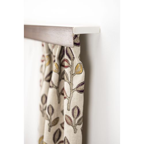 Gardinenschiene GARESA "Kunststoffschiene mit Blende", braun (nussbaum), L:220cm, Kunststoff, Gardinenstangen, Gardinenschiene, Deckenmontage, verlängerbar, einfache Montage, schlicht